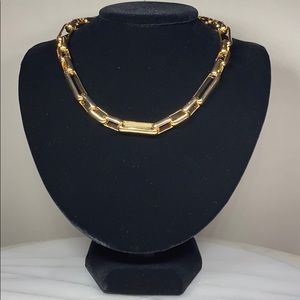 Kenneth Jay Lane Gold Plated Geo Chain Necklace